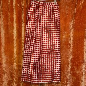 Vintage Funky Squares Women’s Maxi Skirt size 4